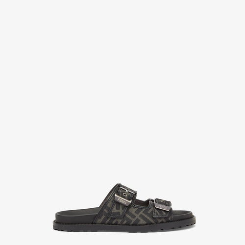 Fendi - Sandales Fendi Feel
en tissu jacquard FF Noir