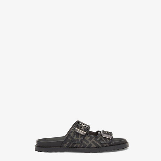 Fendi - Sandales Fendi Feel
en tissu jacquard FF Noir