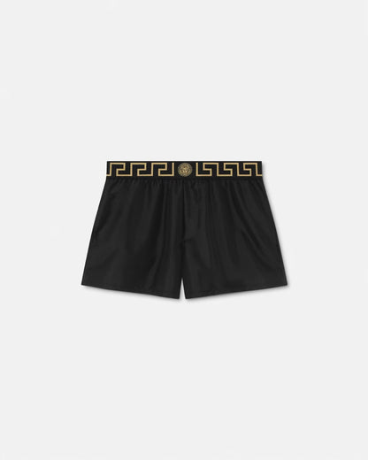 Versace - Short de bain à bordure Greca Noir