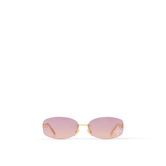 Louis Vuitton - Lunettes de soleil ovales LV Glam 2.0 Rose