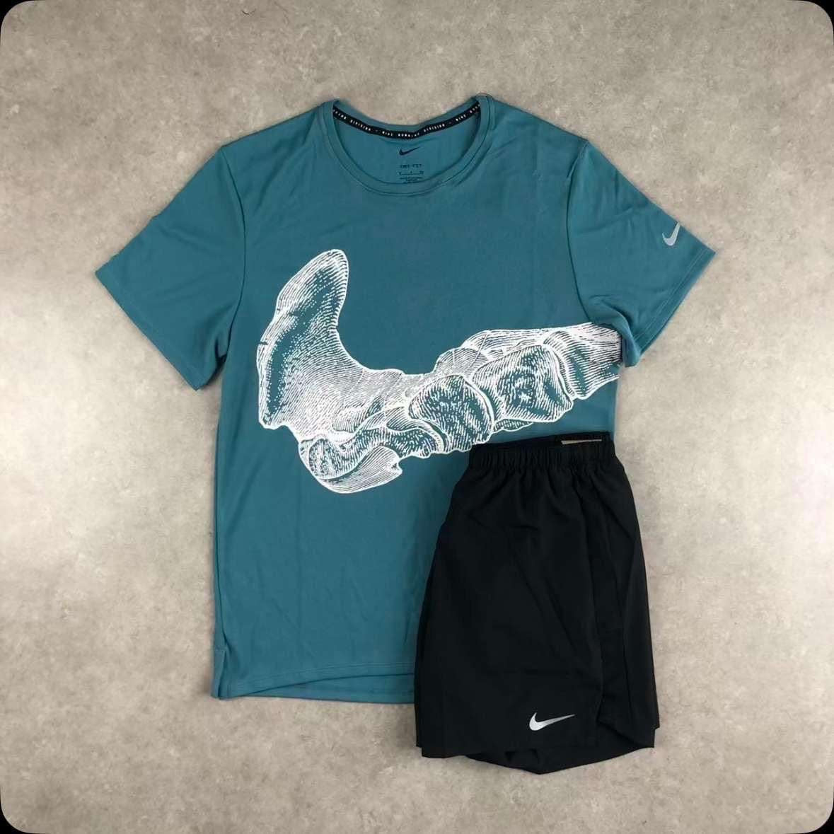 Nike - Ensemble running Bleu et Noir
