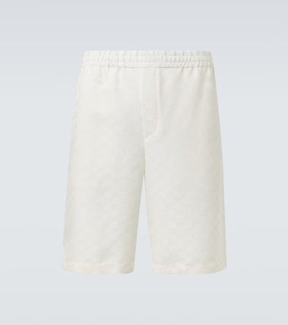 GUCCI - ENSEMBLE GG SHORT + CHEMISE en lin melangé Blanc