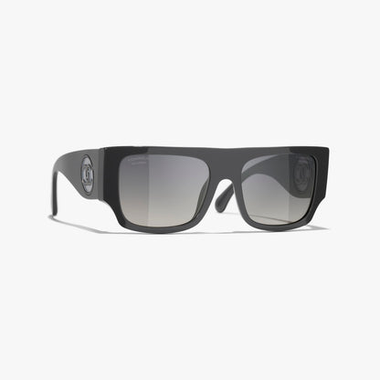Chanel - Lunettes de soleil carrées Gris