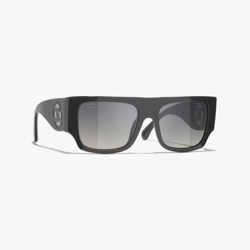 Chanel - Lunettes de soleil carrées Gris