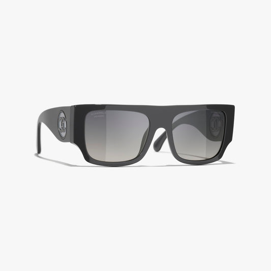 Chanel - Lunettes de soleil carrées Gris