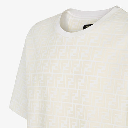 Fendi - Ensemble T-shirt + Short en piqué FF Blanc