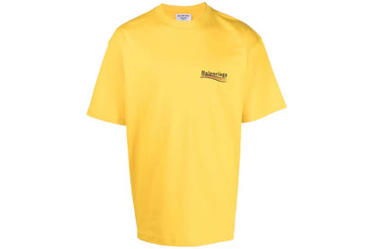 Balenciaga - T-SHIRT POLITICAL CAMPAIGN FIT LARGE JAUNE