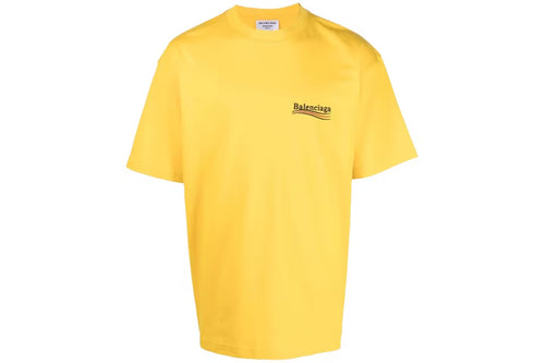 Balenciaga - T-SHIRT POLITICAL CAMPAIGN FIT LARGE JAUNE