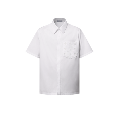 Louis Vuitton - Chemise manches courtes à poche Monogram Blanc