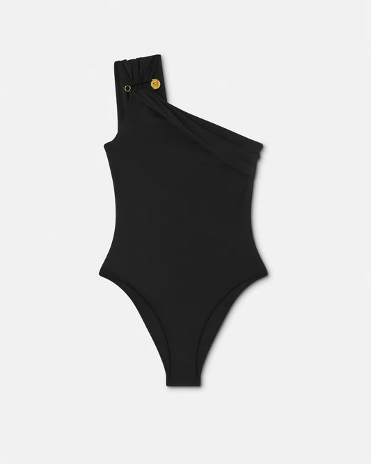 Versace - Maillot de bain une pièce froncé Safety Pin Noir