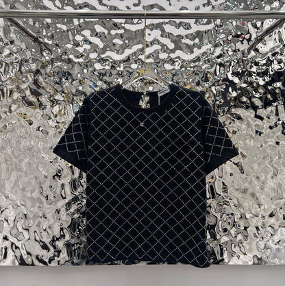 Chanel - T-Shirt avec poche sur la poitrine et fermeture dans le dos Blanc