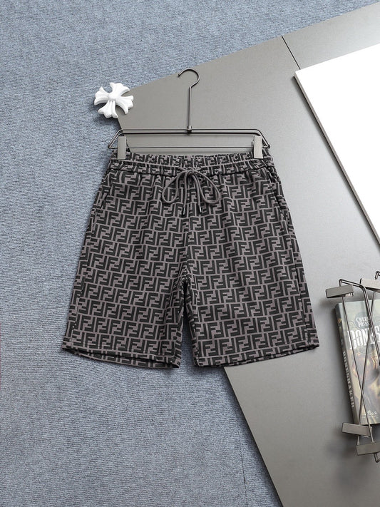 Fendi - Shorts avec motif monogramme FF - Noir Gris