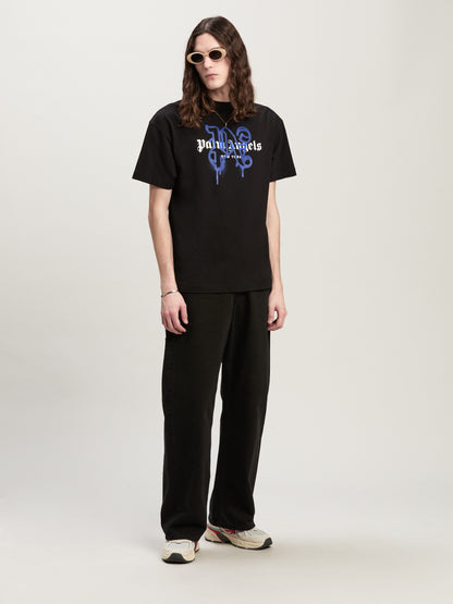 Palm Angels - T-shirt Monogram Spray City New York Noir