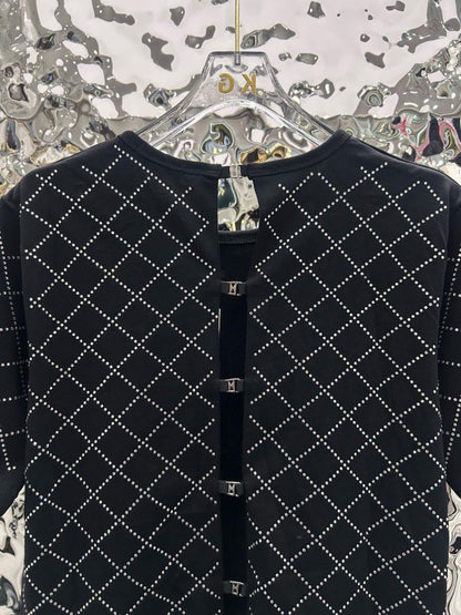 Chanel - T-Shirt avec poche sur la poitrine et fermeture dans le dos Blanc