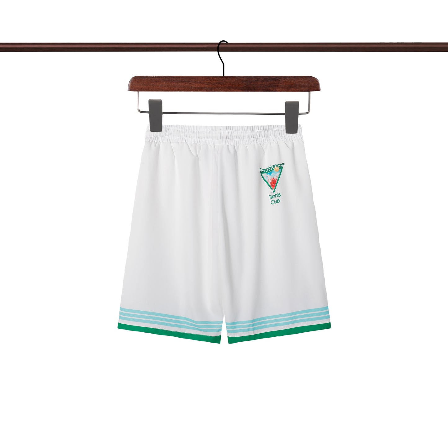 Casablanca Paris - Ensemble CHEMISE + SHORT Tennis Club Blanc/Vert/Bleu