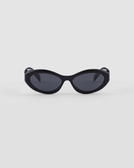 Prada - Lunettes De Soleil Prada Symbole Fines Verres Gris Ardoise