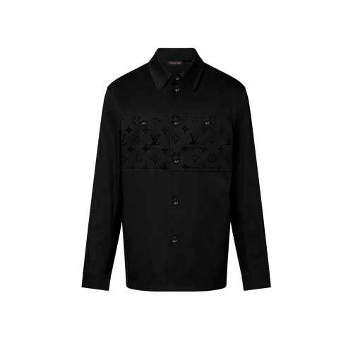 Louis Vuitton - Surchemise décontractée floquée en coton Noir