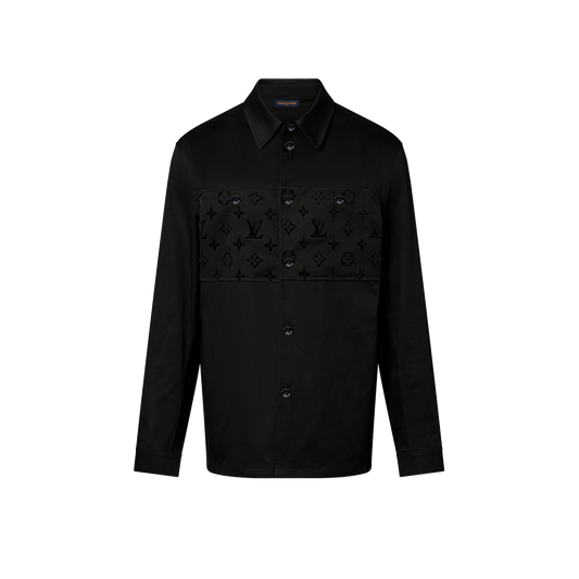 Louis Vuitton - Surchemise décontractée floquée en coton Noir