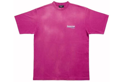 Balenciaga - T-SHIRT POLITICAL CAMPAIGN FIT LARGE FUCHSIA