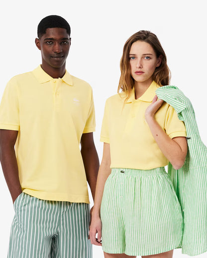 Lacoste - Polo L.12.12 classic fit imprimé signature Jaune