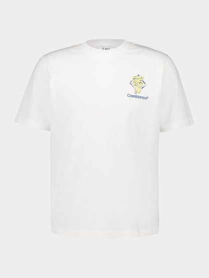 Casablanca - T-shirt Diamond Column Blanc