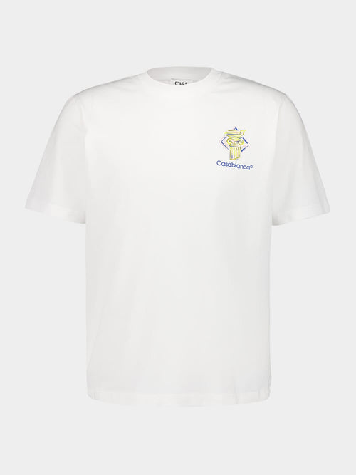 Casablanca - T-shirt Diamond Column Blanc