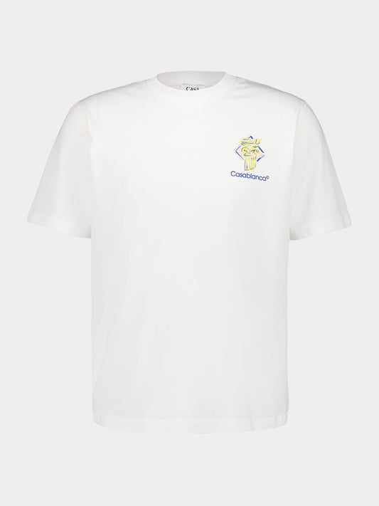 Casablanca - T-shirt Diamond Column Blanc