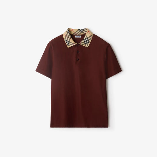 Burberry - Polo à col Check en coton Box