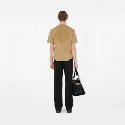 Burberry - T-shirt en coton avec badge EKD Sable