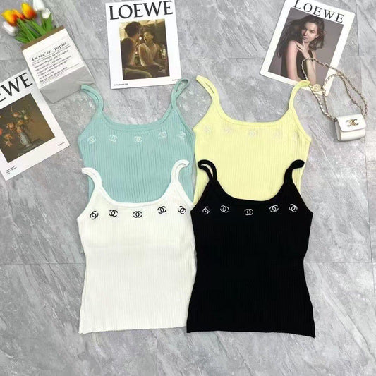 Chanel - T-Shirt Noir/Blanc/Turquoise/Jaune