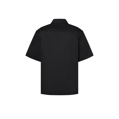 Louis Vuitton - Chemise manches courtes floquée en coton Noir