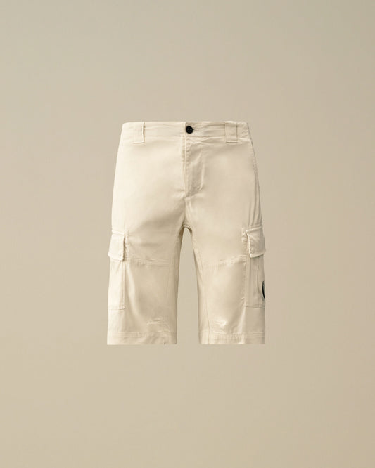 C.P Company - Short Cargo stretch sateen Gauze White