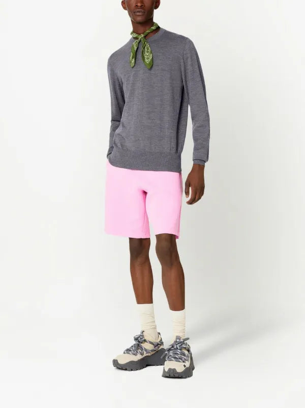 Ami - Short de sport à logo brodé Rose