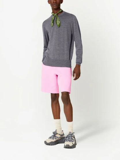 Ami - Short de sport à logo brodé Rose