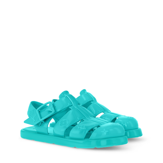 Louis Vuitton - Sandale LV Venice Bleu Turquoise