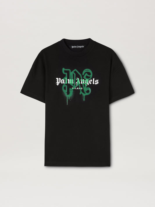Palm Angels - T-shirt Monogram Spray City Milano Noir