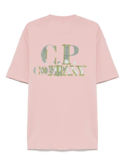 C.P Company - T-shirt à logo imprimé Rose