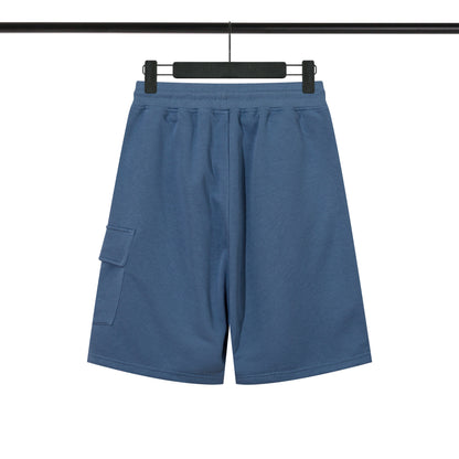 C.P Company - Shorts en coton avec poche latérale - Bleu