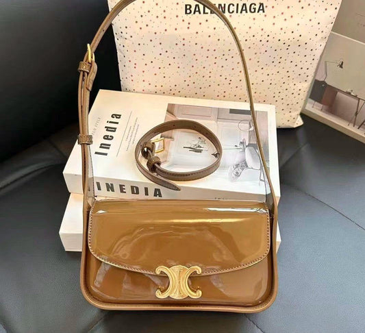 Celine - Sac à bandoulière Céline Marron/Noir/Blanc/Marron Foncée
