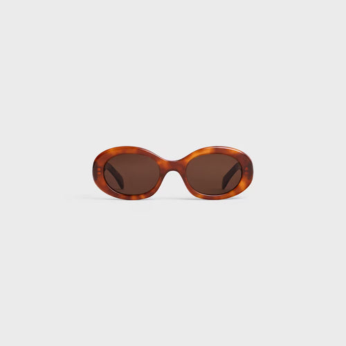 Celine - Lunettes De Soleil Triomphe 01 en Acétate Jaune Havana