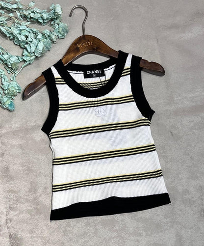 Chanel - T-Shirt à rayure Bleu/Blanc