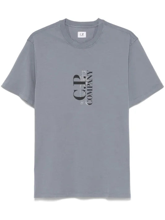 C.P Company - T-shirt à logo imprimé Gris Foncée