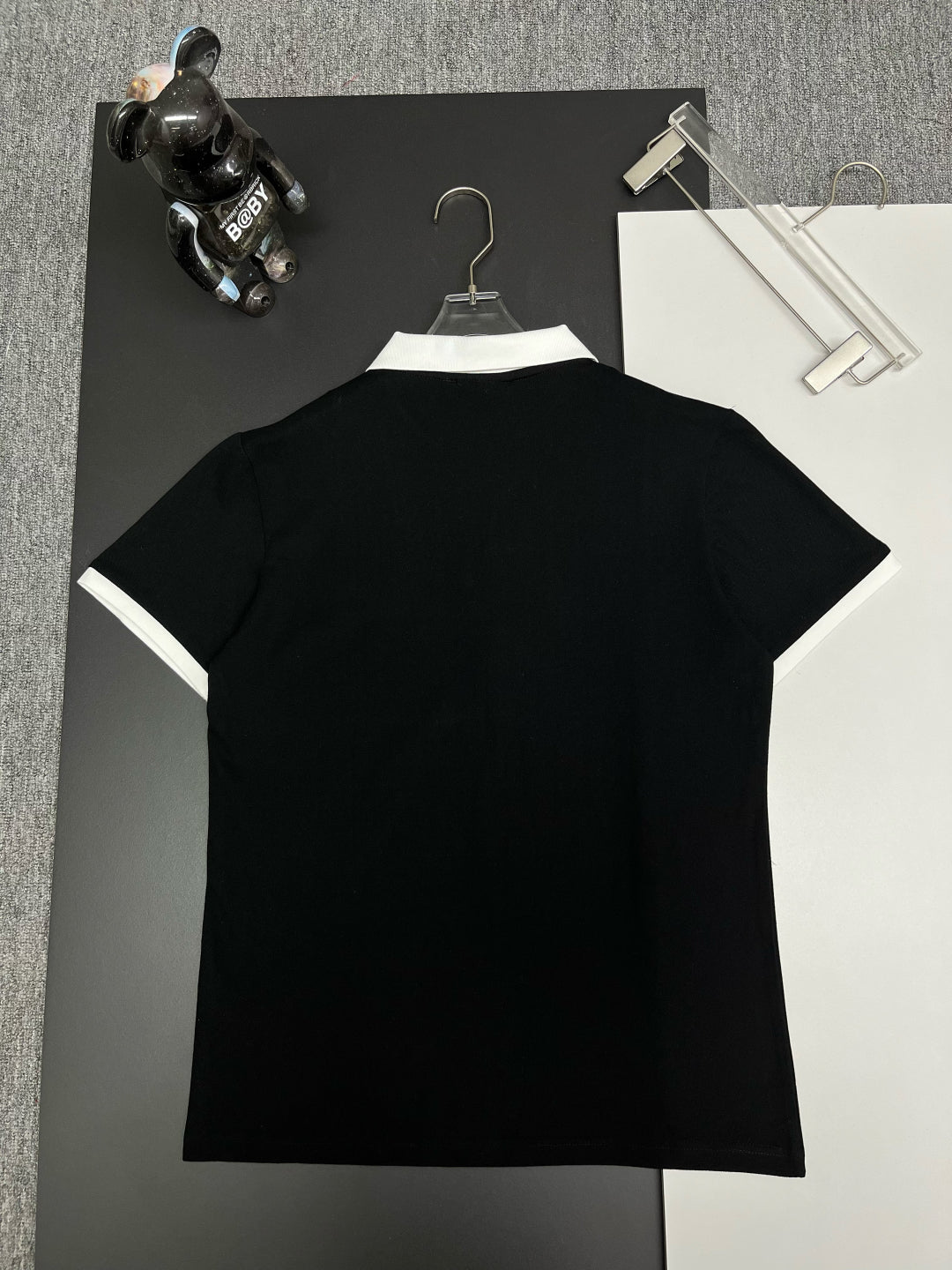 Lacoste - Polo Lacoste Chic Col en V Noir