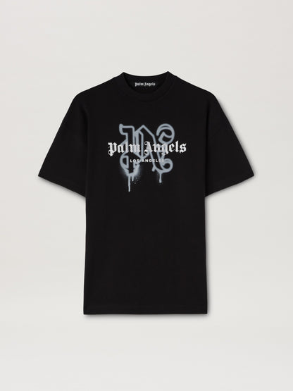 Palm Angels - T-shirt Monogram Spray City Los Angels Noir