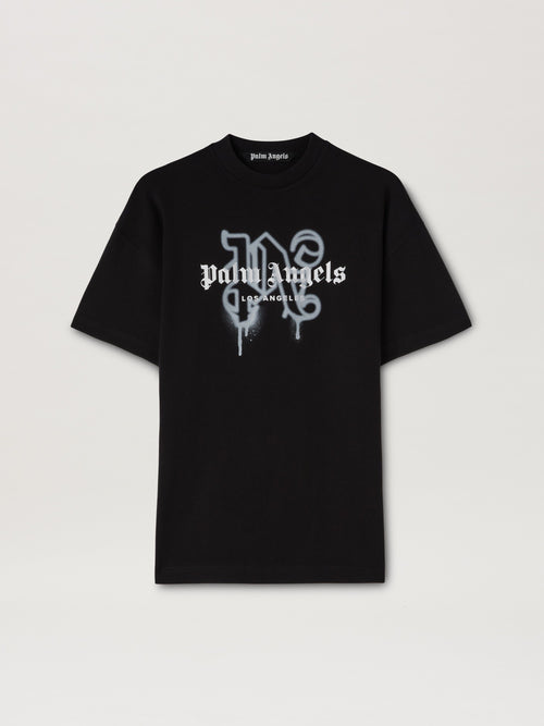 Palm Angels - T-shirt Monogram Spray City Los Angels Noir