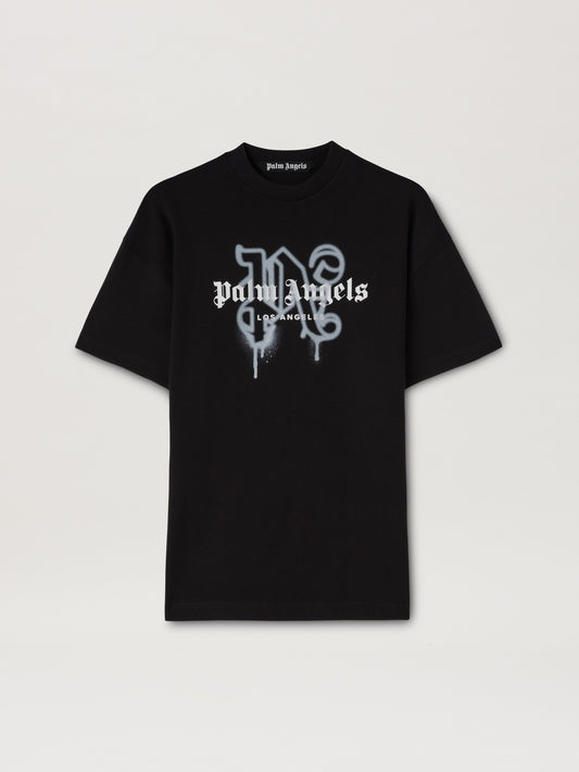 Palm Angels - T-shirt Monogram Spray City Los Angels Noir