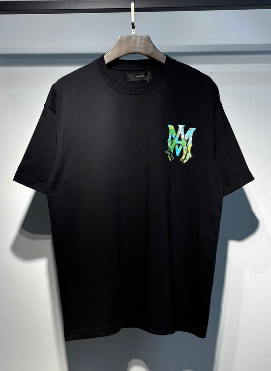 Amiri - T-shirt écriture coloré Noir