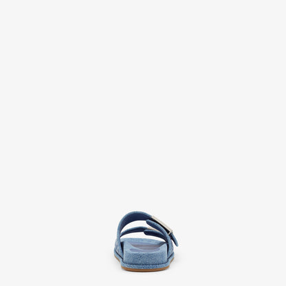 Fendi - Sandales Fendi Feel en denim Bleu