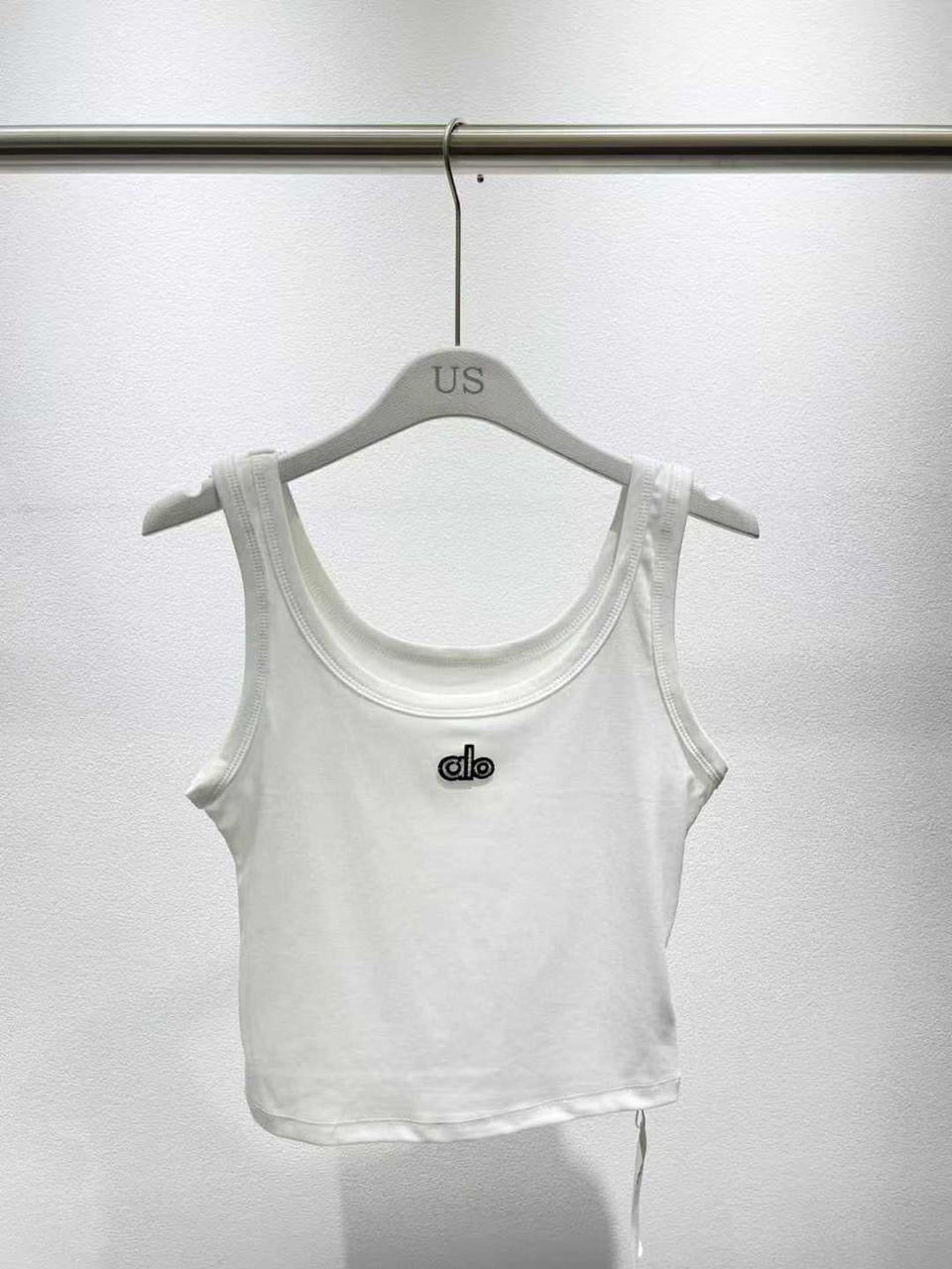 Alo - Top avec logo Blanc/Noir