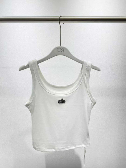 Alo - Top avec logo Blanc/Noir